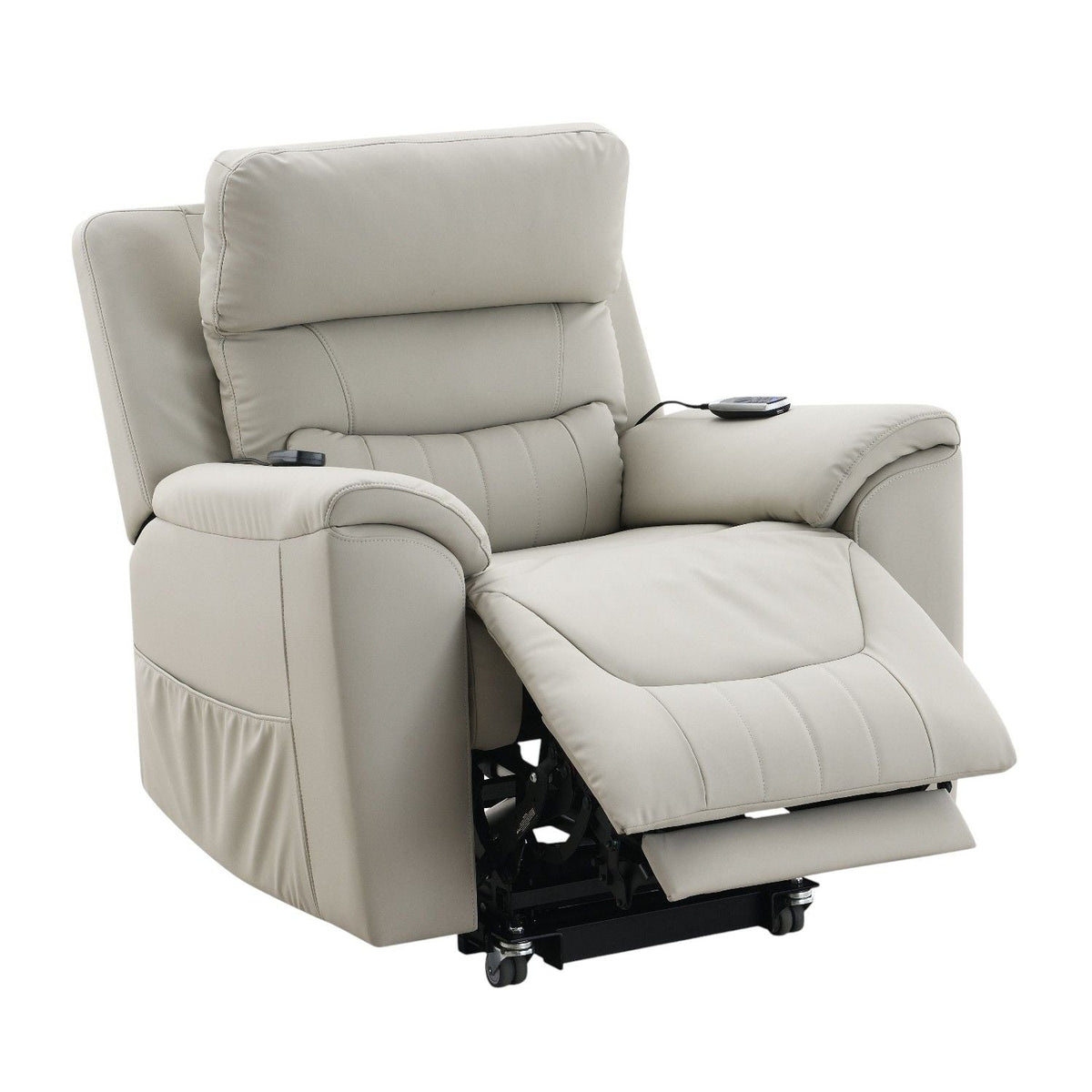 Beige recliner chair on a white background