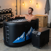 Cold Plunge Tub, 248 Gallon, 1 Horsepower, Heavy-Duty Ice Bath Tub for Athletes with Hot & Cold, Portable Inflatable Plunge Chiller with Water Treatment Kit, Immersion Therapy, Wifi (Black, 1 Set) — Lifestyle