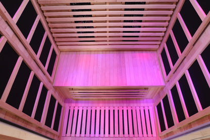 Blisspod | Venetian | Full Spectrum Indoor Premium Canadian Hemlock Low EMF Sauna | 10 Heaters | Chromotherapy & Reflexology | 2 Person
