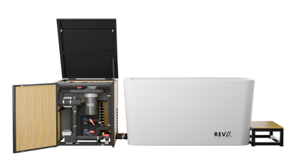 RevX Cold Plunge Tub + LUX Chiller – Full-Submersion Ice Bath for Serious Recovery