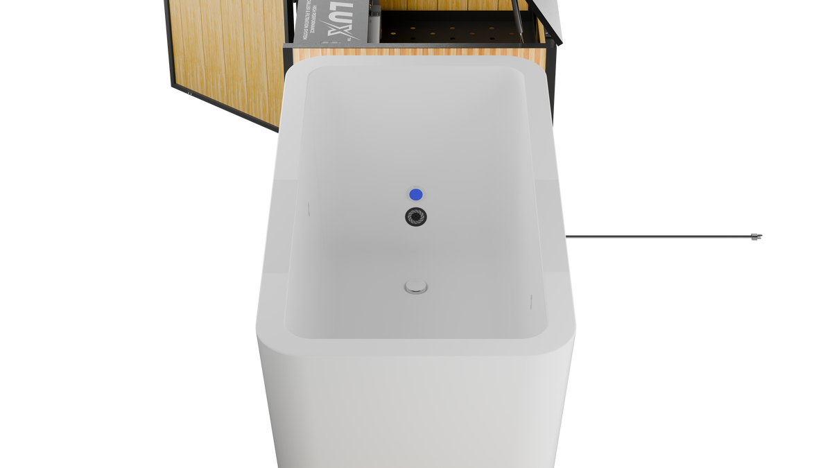 RevX Cold Plunge Tub + LUX Chiller – Full-Submersion Ice Bath for Serious Recovery